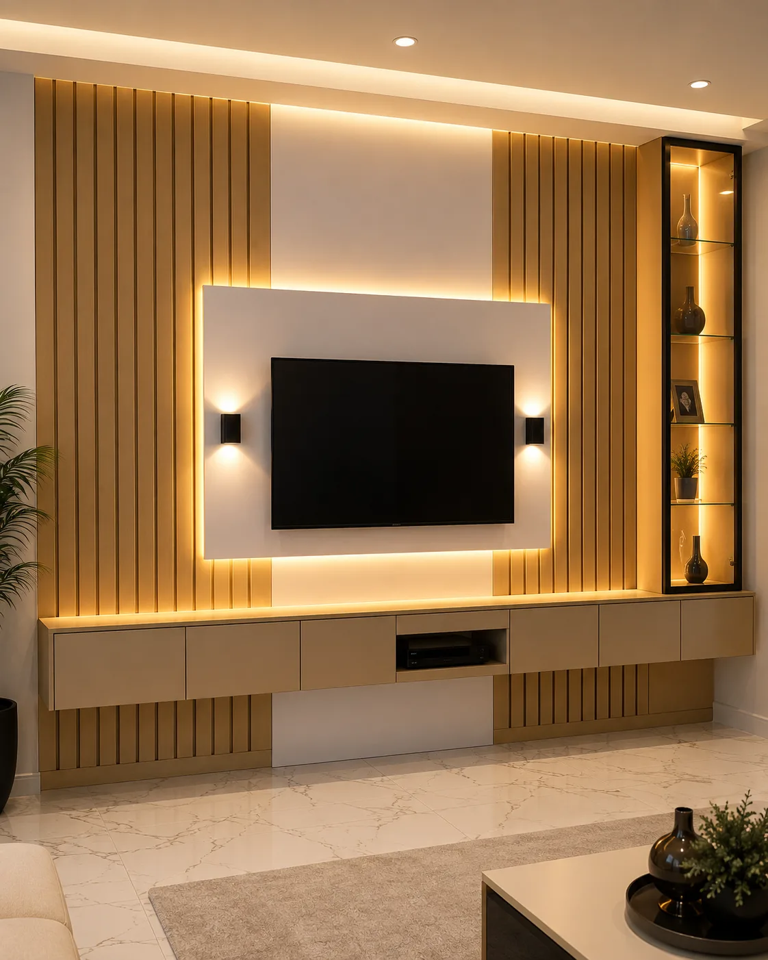 Aura Luxe Entertainment Wall