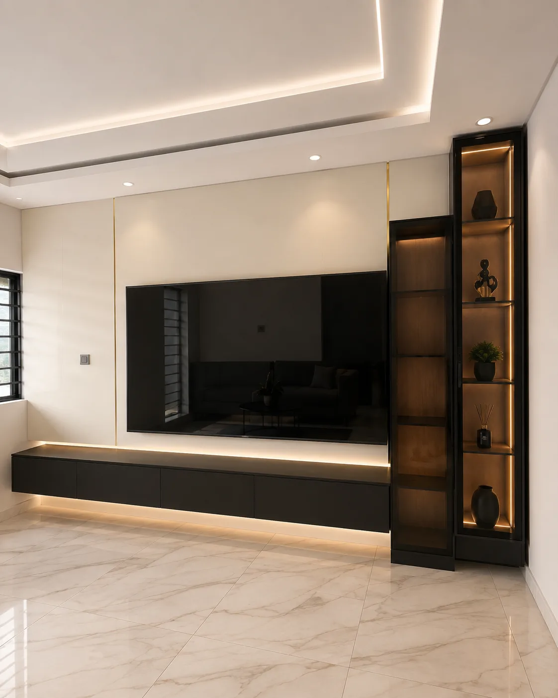Noir Elite Entertainment Wall