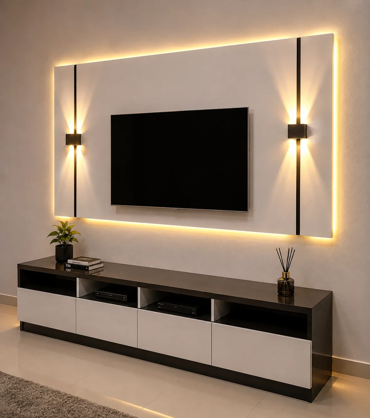 Halo Glow Entertainment Wall
