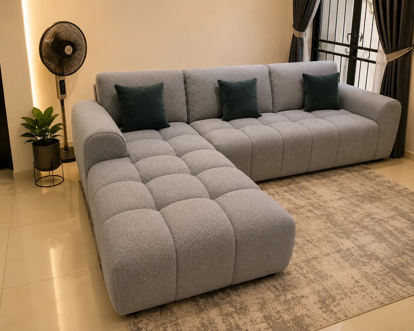 Cloud Tufted L-Shaped Sectional Sofa